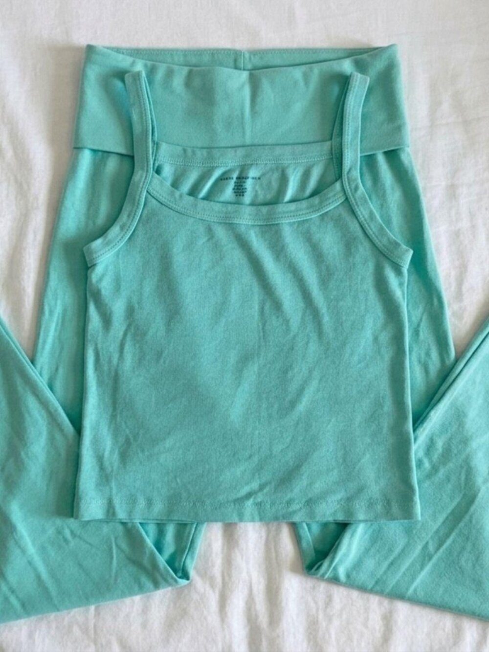 BNWOT Brandy Melville Teal Set (Tank + Capris)